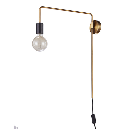 Check Italux Moniq Black Matt E27 Wall Sconce MB-BR1721402-W1-G