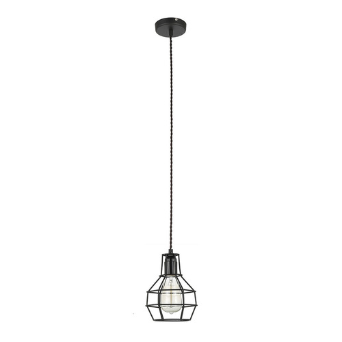 Check Italux Black Retro Pendant Light E27 Metal 13.5 cm MDM2272-1