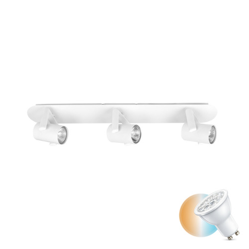 Check Italux White Matte 3-Light GU10 LED Spotlight FH31713AJ13