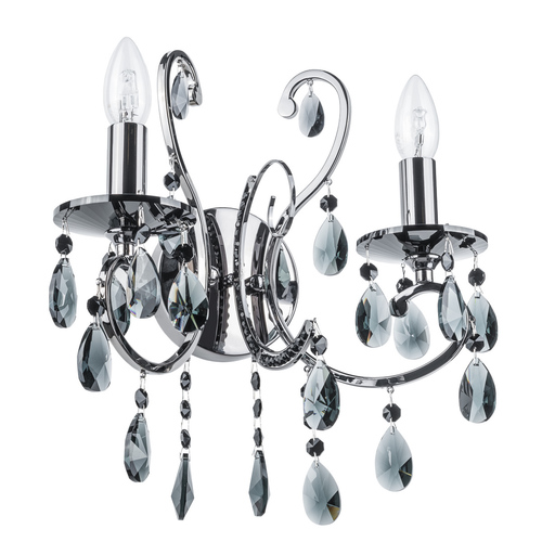 Check Italux Black Glamor Wall Sconce E14 2-Light Metal Alloy 32x26x18 cm MB72709-2BCH