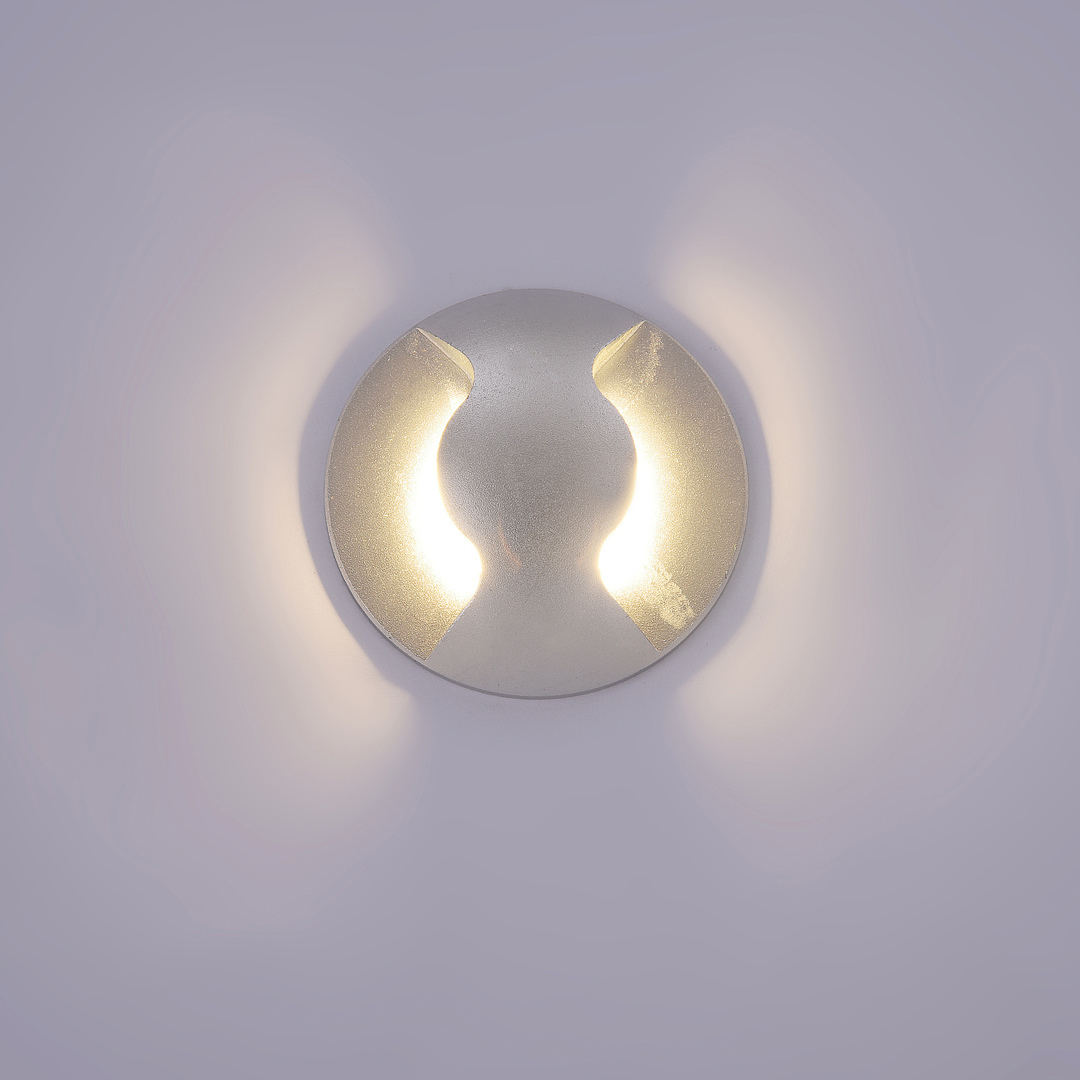 Outdoor Wall Lamp Italux Basilio LED Silver 3000K 3W IP65 PL-741-2E