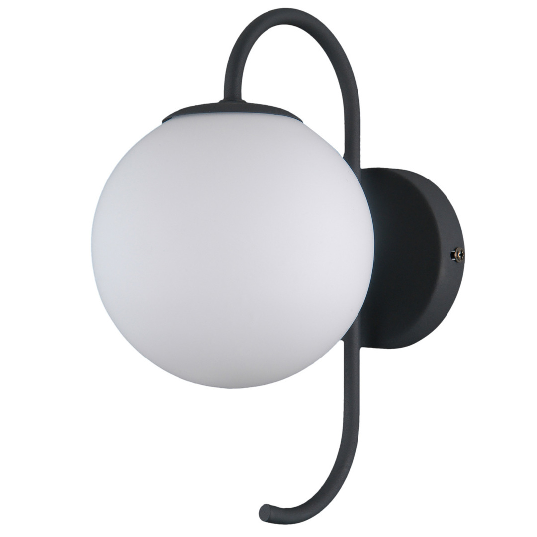 Wall Lamp Italux Gela Black White Steel Glass LED 29.5 cm WL-5500-1-BK