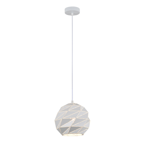 Check Italux Palermo White Steel Pendant Light E27 23 cm PND-2424-1S-WH