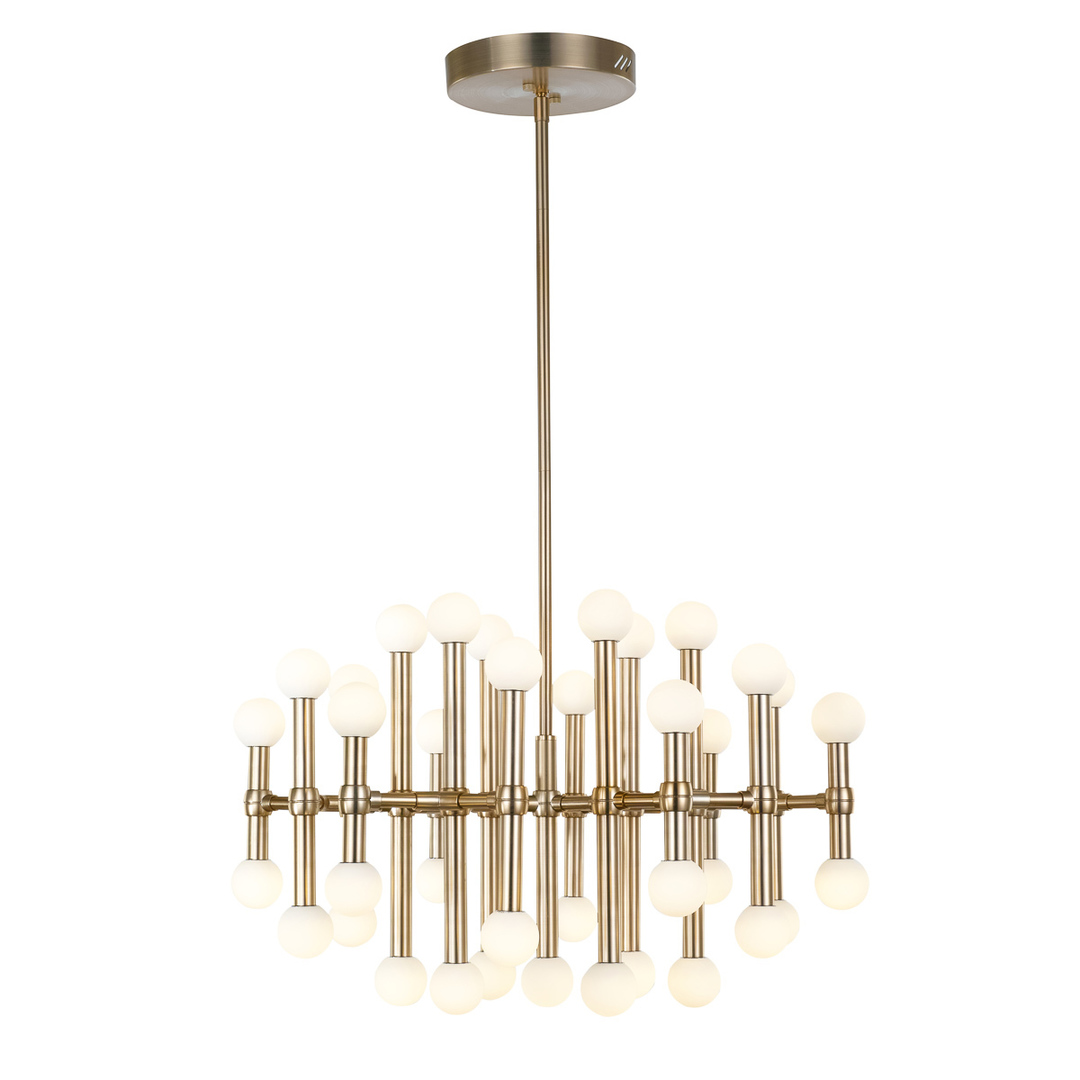 Italux Giovanna LED Pendant Light White Brown 70 cm MX16009008-37A B