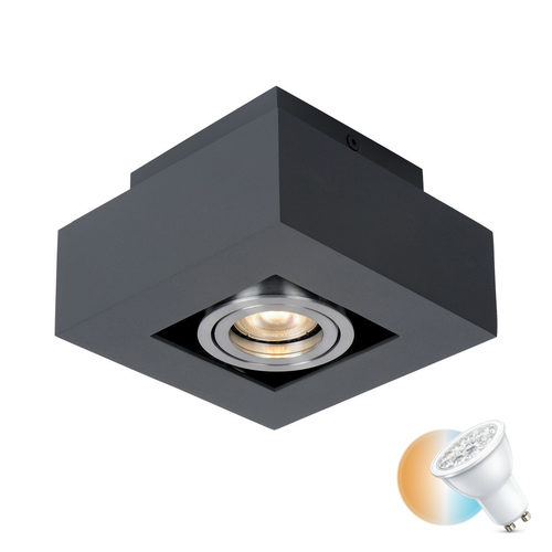 Check Italux Casemiro Surface Lamp GU10 Black Aluminum IT8002S1-BK/AL