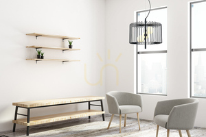 Pendant Light Italux Daren 3xG9 Black Steel Glass 45 cm MDM-3937/3 BK small 2