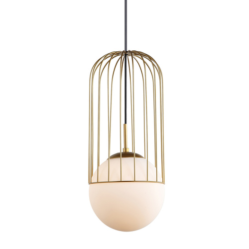 Check Italux Gold Glass Pendant Light E27 20 cm MDM-3940/1 GD