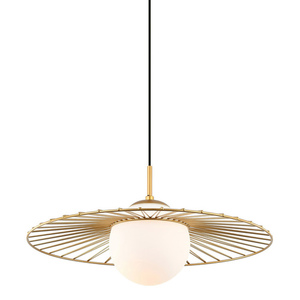 Italux Sally Gold White Pendant Light E27 MDM-4003/1 GD small 0