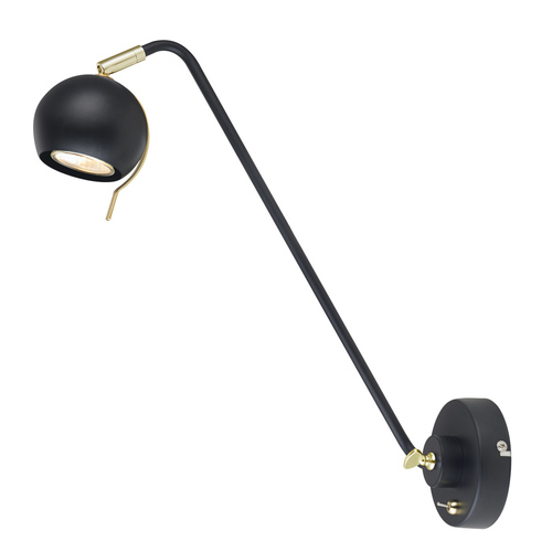 Check Italux Charissa Black Matt GU10 Wall Lamp Sconce MB-H16049TLK-1-B/G