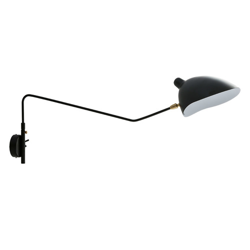 Check Italux Davis Black Steel E27 Retro Wall Sconce MBE0013/1