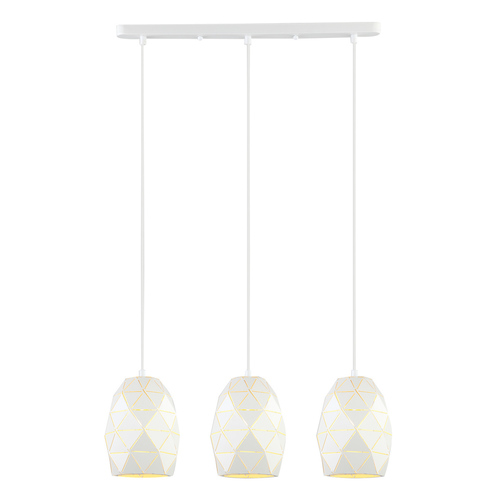 Check Italux Pendant Light Harley 3xE27 White Steel MDM-3480/3 W