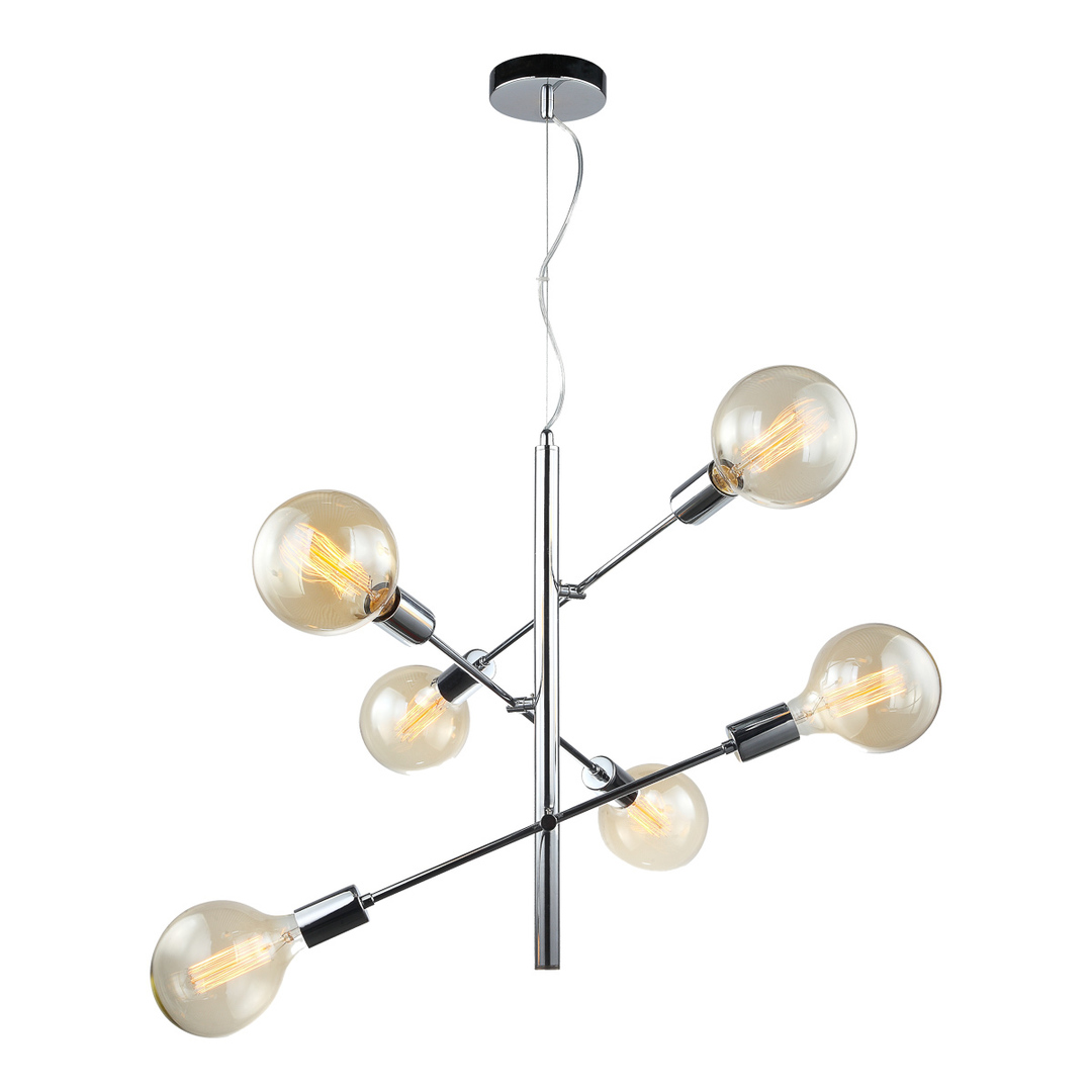Pendant Light Italux Madalyn 6-Light Chrome Steel MDM3582/6 CH