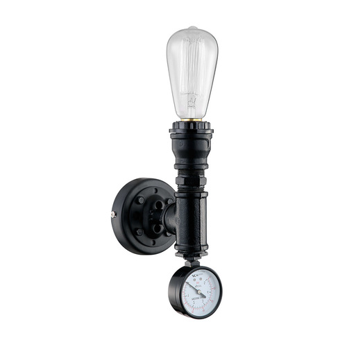 Check Italux Pareto Black Steel E27 Wall Sconce MBM-2566/1 BK