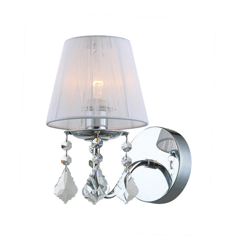 Check Italux Cornelia Wall Lamp E14 Chrome White Crystal MBM-2572/1 W