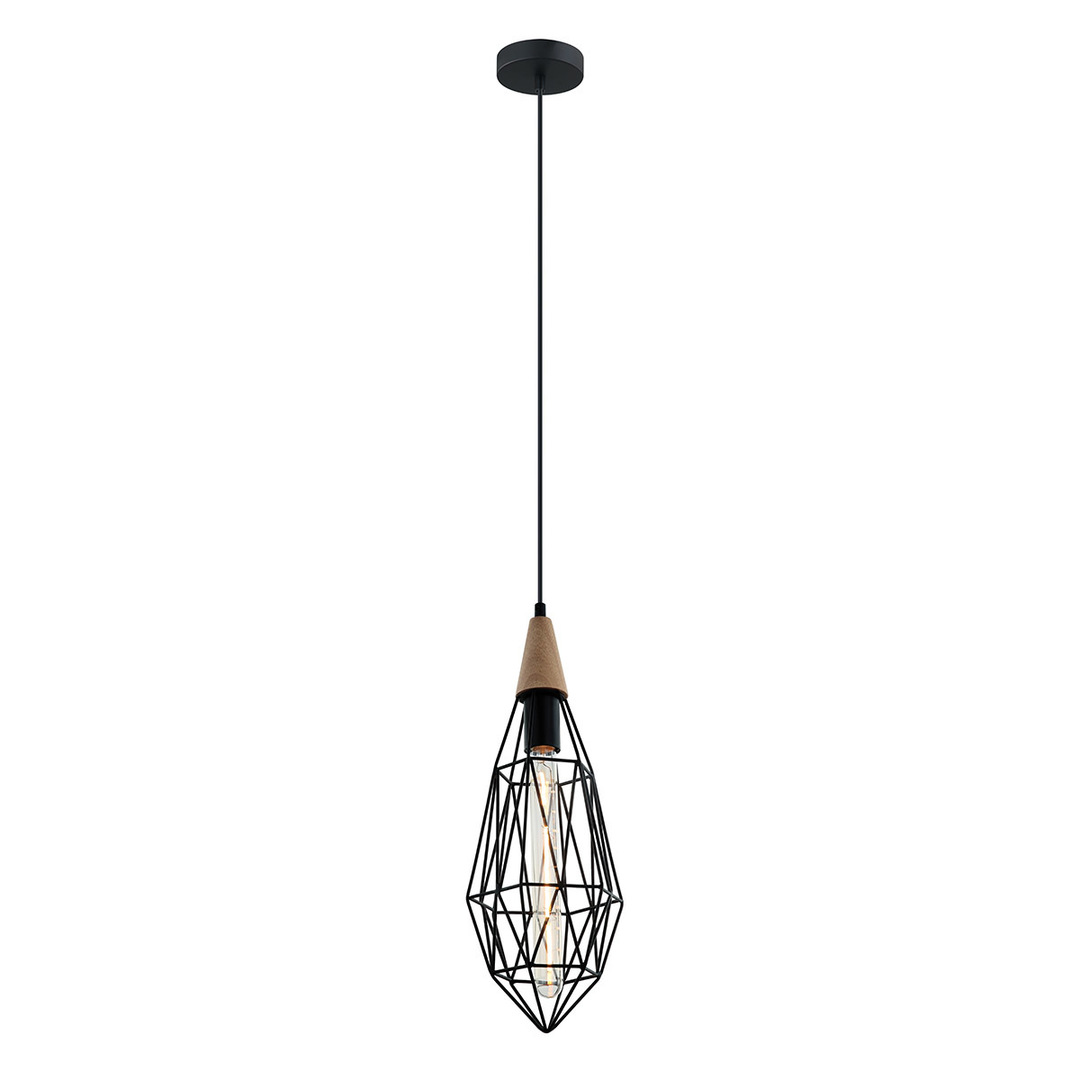 Italux Maelle Black Metal Pendant Light E27 MDM-2595/1S BK