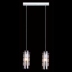 Italux Pendant Light Chrome Glass 2xE27 Modern MDM1957-2 small 0