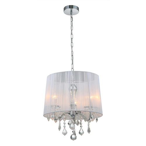 Check Italux Cornelia White Chrome Crystal 3-Light Pendant Lamp MDM-2572/3 W
