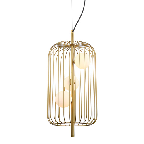 Check Italux Gold Glass 3-Light G9 Pendant Lamp MDM-3934/3 GD